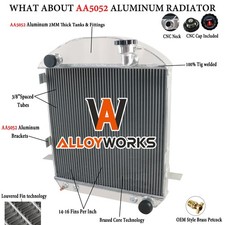 3-row Aluminum Radiator For 1917-1927 Ford Model T Bucket Chevy V8 Conversion 3-row Aluminum Radiator For 1917-1927 Ford Model T Bucket Chevy V8 Conversion