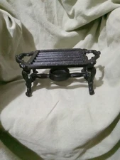 -(076) Sungmor Heavy Duty Cast Iron Tealight Teapot Warmer. Stable Holder Stand