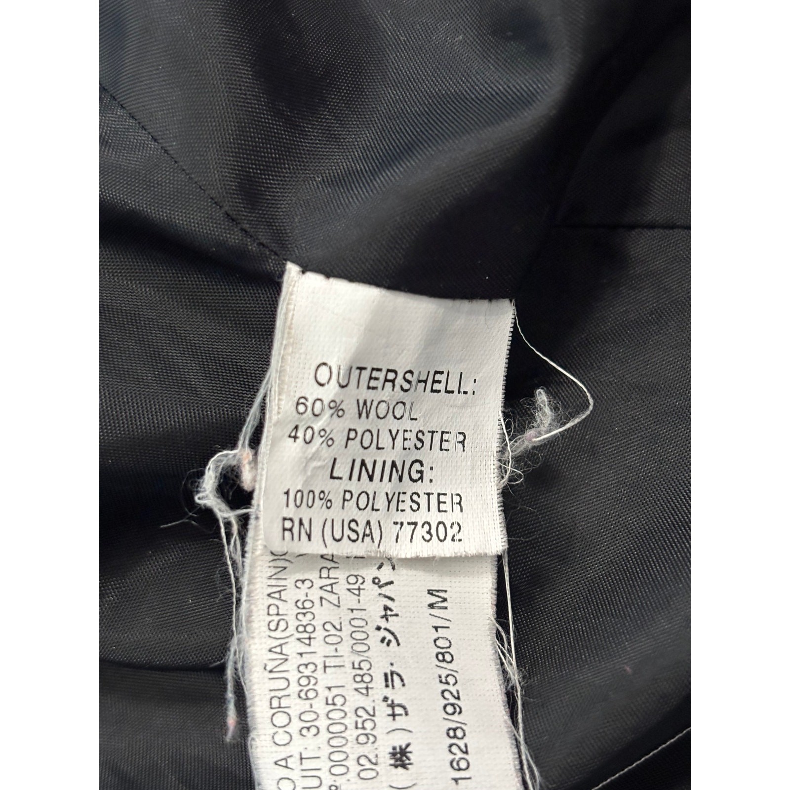 Zara Basic Womens Wool Blend Double Breasted Pea … - image 7