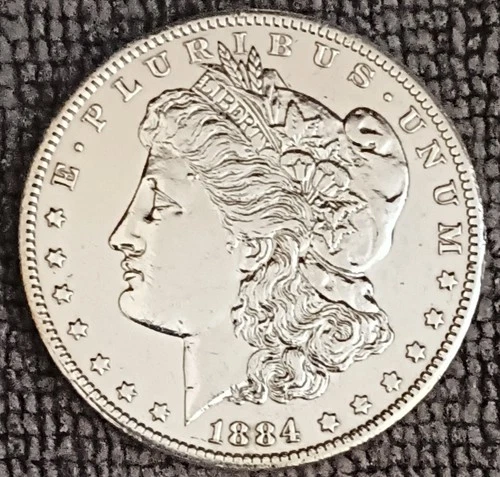 1884-O Morgan (Proof-Like) Uncir Silver Dollar. Extra Beautiful and Authentic!
