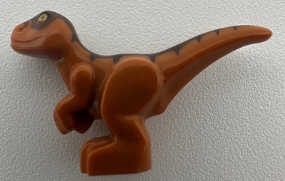 LEGO Dark Orange Dinosaur Baby With Reddish Brown Back, Yellow Eyes USED
