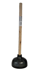 House-Stuff 18" Heavy Duty Toilet Plunger with Wood Handle   Strong Rubber Cup