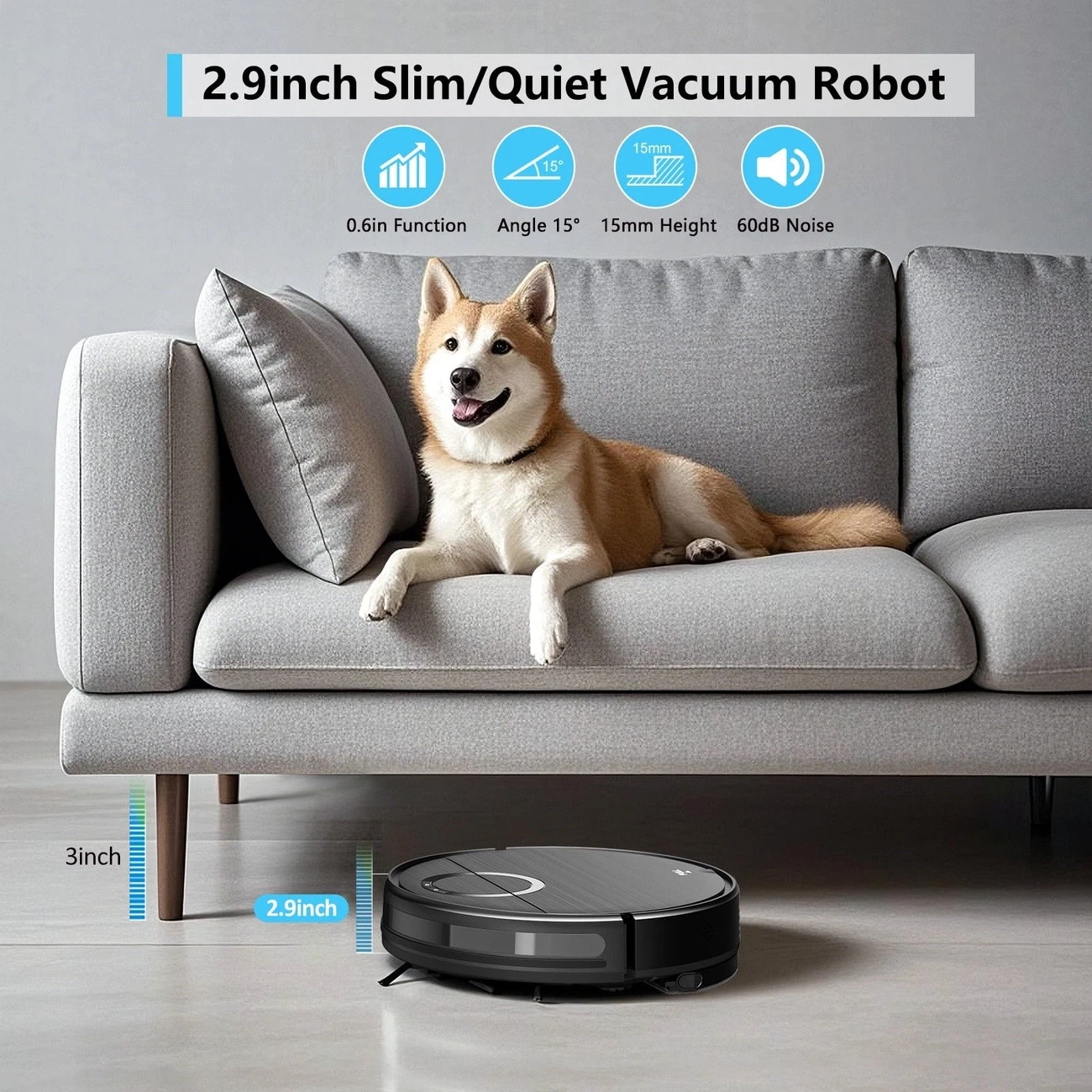 GOOVI Robotic Vacuum - Thumbnail 3