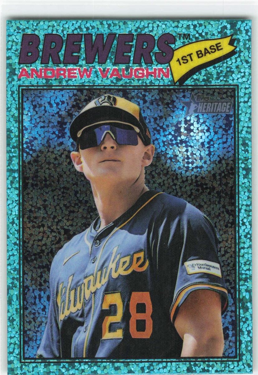 2026 Topps Heritage - Andrew Vaughn #309 Chrome Aqua Sparkle