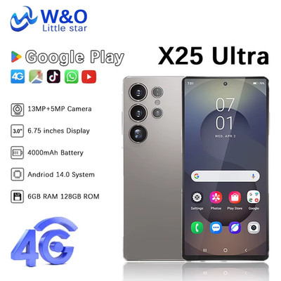 X25 Ultra 4G Smartphone Android 14 Dual SIM 6.7 Inch HD+ 6GB+128GB Mobile phone