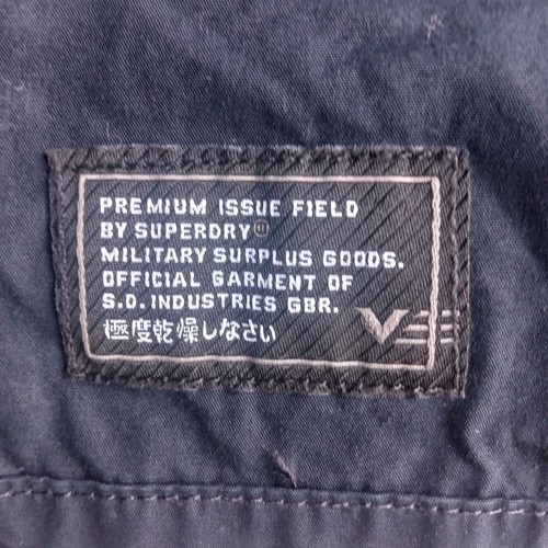 Superdry Field Rookie Shirt Men Medium Cotton Chore Military Utility Navy Blue  - Picture 6 of 9