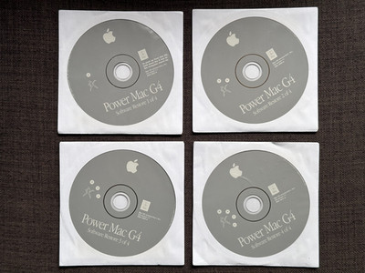 Apple Power Mac G4, Software Restore CD Discs 1-4, OS 9.2.1 und 10.1, CD v1.1