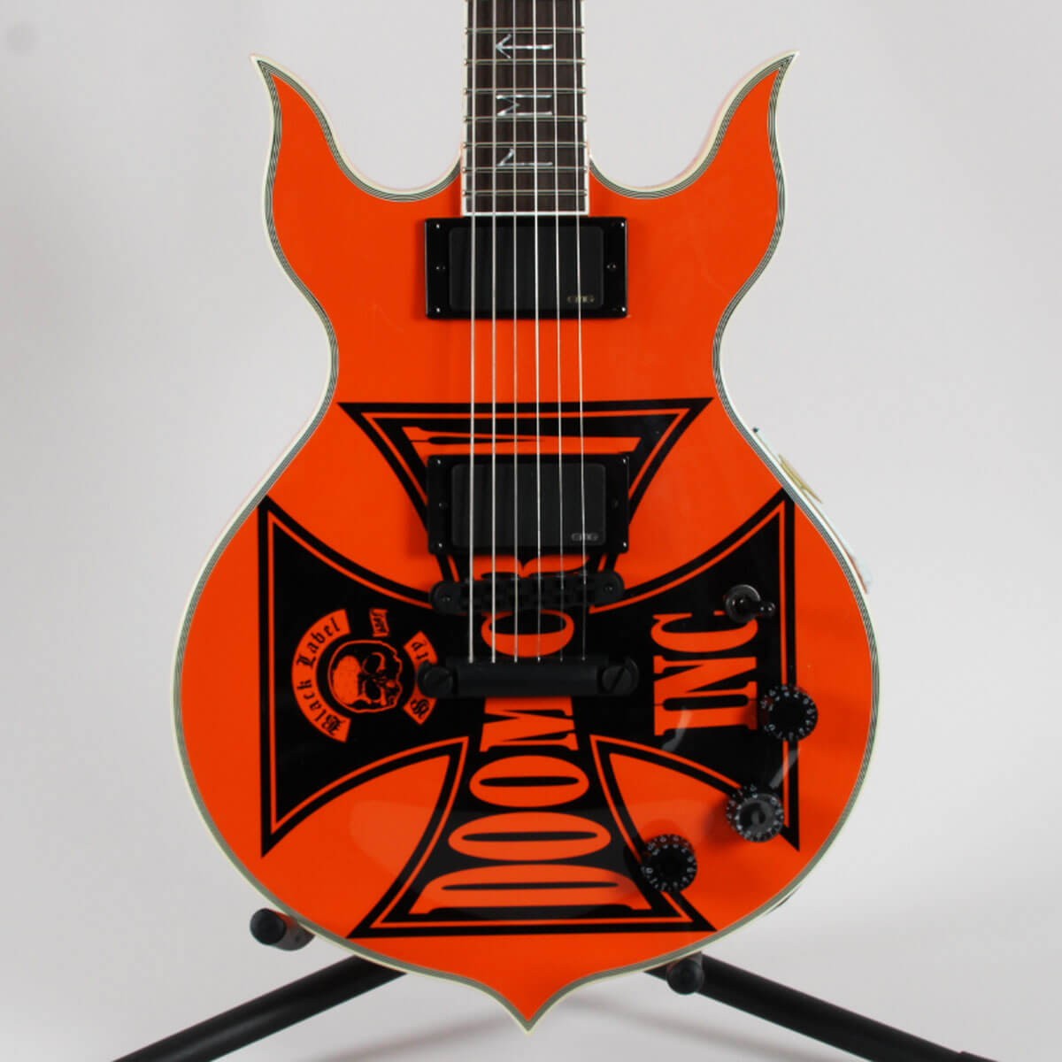 Zakk Wylde Stage Used Guitar Signed Case w/ Poster & CD Lot Black