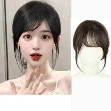 Remeehi Women'S Bangs Wig, 100% Human Hair, Partial Wig, Conceals Thinning Hair_