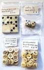 4 Piece Collection Civil War Era Bone made Dominos, Dice & Buttons