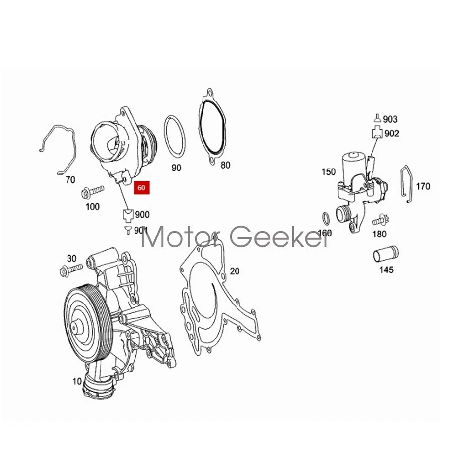 For Mercedes SLK280 SLK300 E350 ML350 A2722000115 MAHLE OEM Engine Thermostat Foto 2 de 3