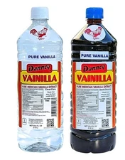 Two (2) Danncy Pure Mexican Vanilla Extract - Dark & Clear Color (1 Liter each)