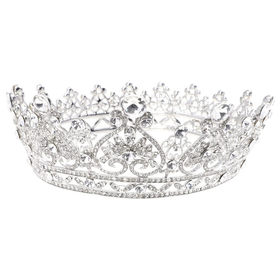  Tiara Sposa Cerchietto Corona Accessoria Per Capelli in Stile Barocco - Immagine 4 di 4