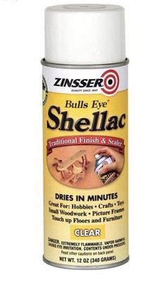 Zinsser Bulls Eye Shellac Clear Spray 12 Oz Traditional Finish & Sealer Set of 6