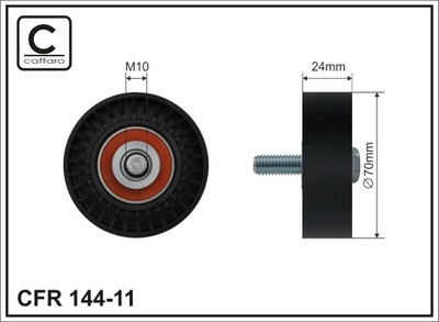 CAFFARO 144-11 Deflection/Guide Pulley, V-ribbed belt for FORD,MAZDA