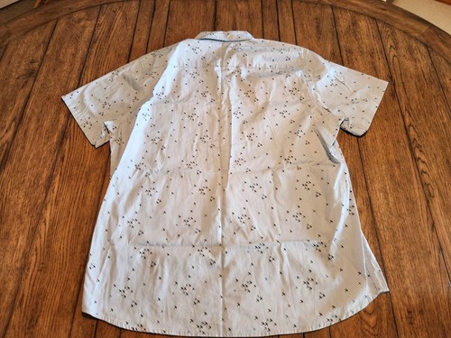 Lee Regular Fit Button Down Collared Front Pocket Designer Birds Shirt Mens (XL) - Picture 9 of 10