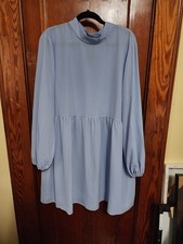 ASOS Design Curve  Women's Dress Size 16 Blur Tiered Ruffle High Collar