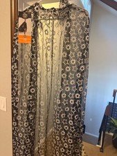 Hyde  EEK Boutique Glow in the Dark Star Printed 48" Long Halloween Cape NEW