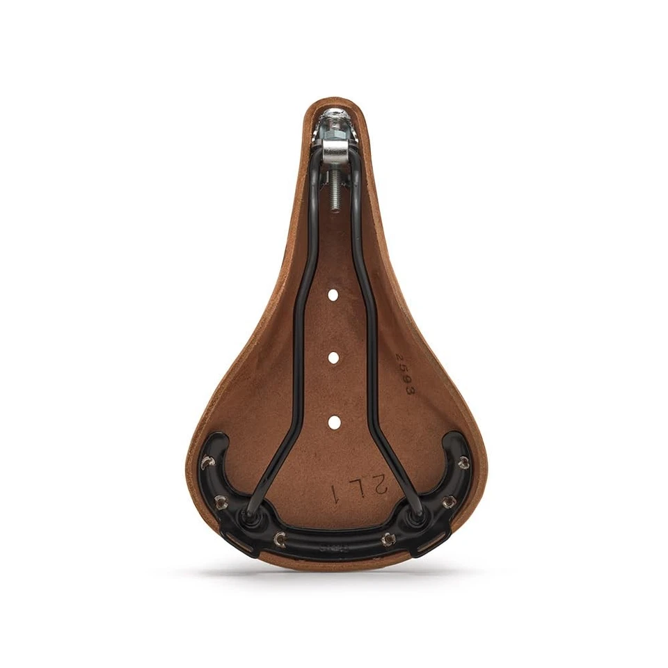 B17, selim de bicicleta de couro feito à mão extremamente confortável, marrom, tamanho único - Imagem 3 de 4