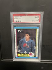 1989 Topps Joe Sakic Rookie Card PSA 9 Mint #113 RC Low Pop Tough Card