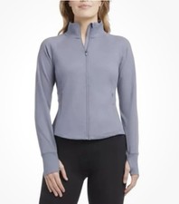 Jockey Ladies' Tulip Hem Yoga Jacket, Fog Grey, Small