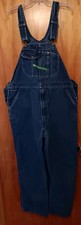 Key "Imperial" Dark Blue Denim Overalls 100 Cotton - Size 42 x 30