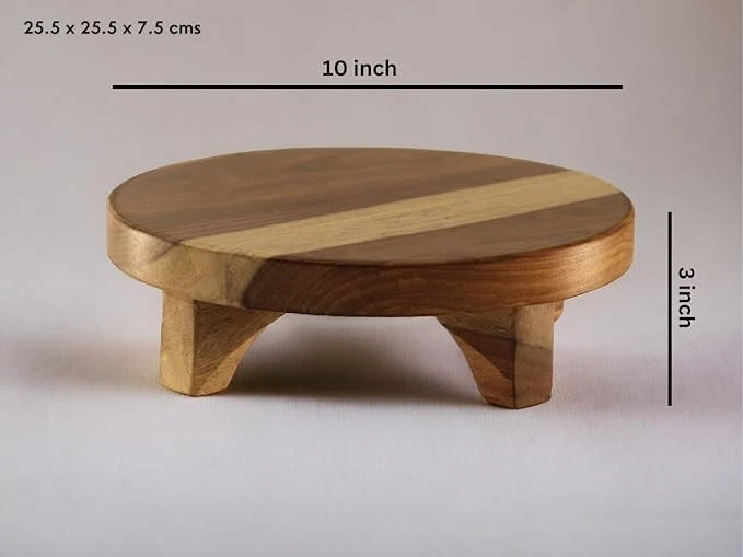 Wooden Chakla/Pastryboard for Kitchen | Premium Solid Wood Roti Rolling Board