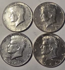 1964-P 4 Kennedy Silver-Half Dollars -Lot of 4 Coin 90% CIRC-Philly 2.00 FACE