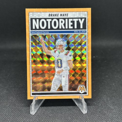 Drake Maye [Mosaic Orange Fluorescent] #3 2025 Panini Mosaic Notoriety card
