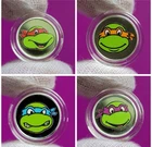 Teenage Mutant Ninja Turtles - Four x 1 Gram .999 Fine SILVER Round Coin Set