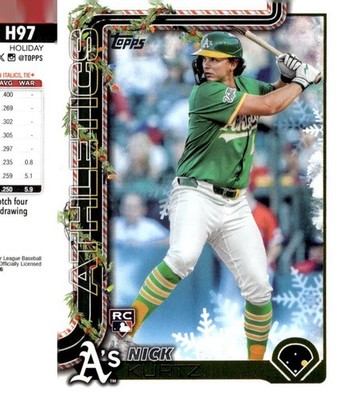 2025 Topps Holiday Baseball Nick Kurtz Base #H97 H40
