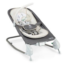 Ingenuity Happy Belly Rock-to-Bounce Seat, Music, Vibration, Grey - Parker
