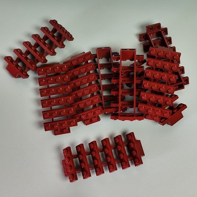 3X LEGO TREPPE 6 STUFEN 7X4X6 PIRATENBURG DUNKELROT DARK RED 30134 3 STÜCK