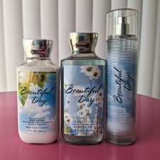 Bath Body Works BEAUTIFUL DAY Lotion Shower Gel Wash Fragrance Mist Set of 3