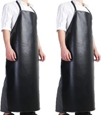2 Pack 46 Waterproof Rubber PVC Apron Adjustable Aprons for Men HEAVY Duty Chemi