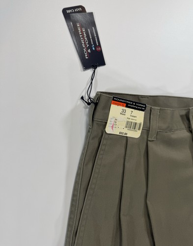 roundtree yorke New NWT Men’s Khaki shorts Size 33 - Picture 2 of 11
