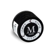 Clear Black Laminated Pool Billiard CUE TIP - 1 pc Medium, 13 mm 