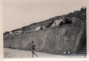 Détails Sur Ag544 Photo Anonyme Vintage Plage Houlgate Camping Tente Beach 1950