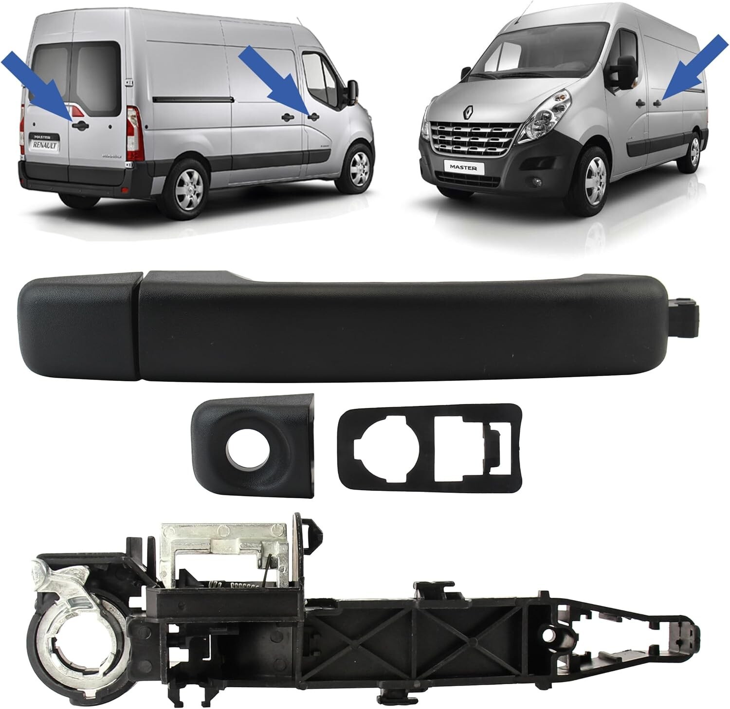 Poignée avec mécanisme de porte avant droit Renault Master 3 pour rénovation