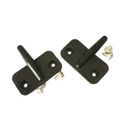 HALLS GENUINE Greenhouse Spare Parts Halls, Gardman Black Plastic Window Pegs pair with screws