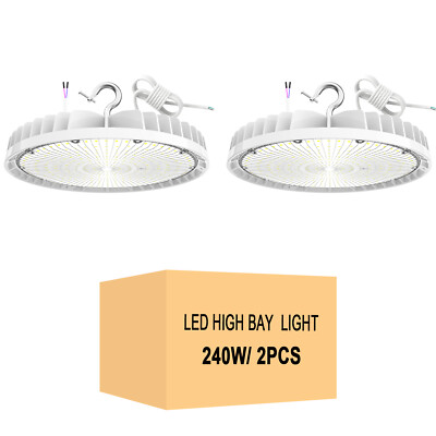 240W UFO Led High Bay Light Commercial Warehouse Factory Lighting 33600 lm-2PACK