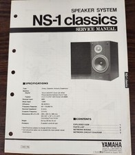 Yamaha NS-1 Classics Speaker System Service Manual - Original