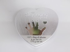 C.R. Gibson Baby Heart Shaped My Tiny Hand Print Kit in a Silver Box - New