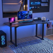 4 Legs Height Adjustable Standing Desk Dual Motors Home Office Desk White/Black