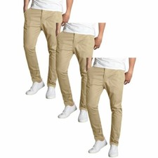 Galaxy by Harvic Men's Slim Fit Cotton Stretch Skinny Chino Regular Pants