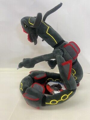 Pokemon Center Original Mega Rayquaza Shiny Dragon Black Model Plush  stuffed Toy