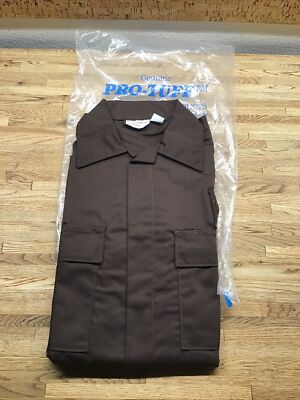 Pro-Tuff Werner Works Inc Uniform Shirt Medium Long Sleeve Brown New A-7