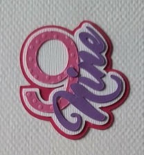 Birthday Age Pink Title Number Nine. Scrapbook, Card Making Paper Piecing