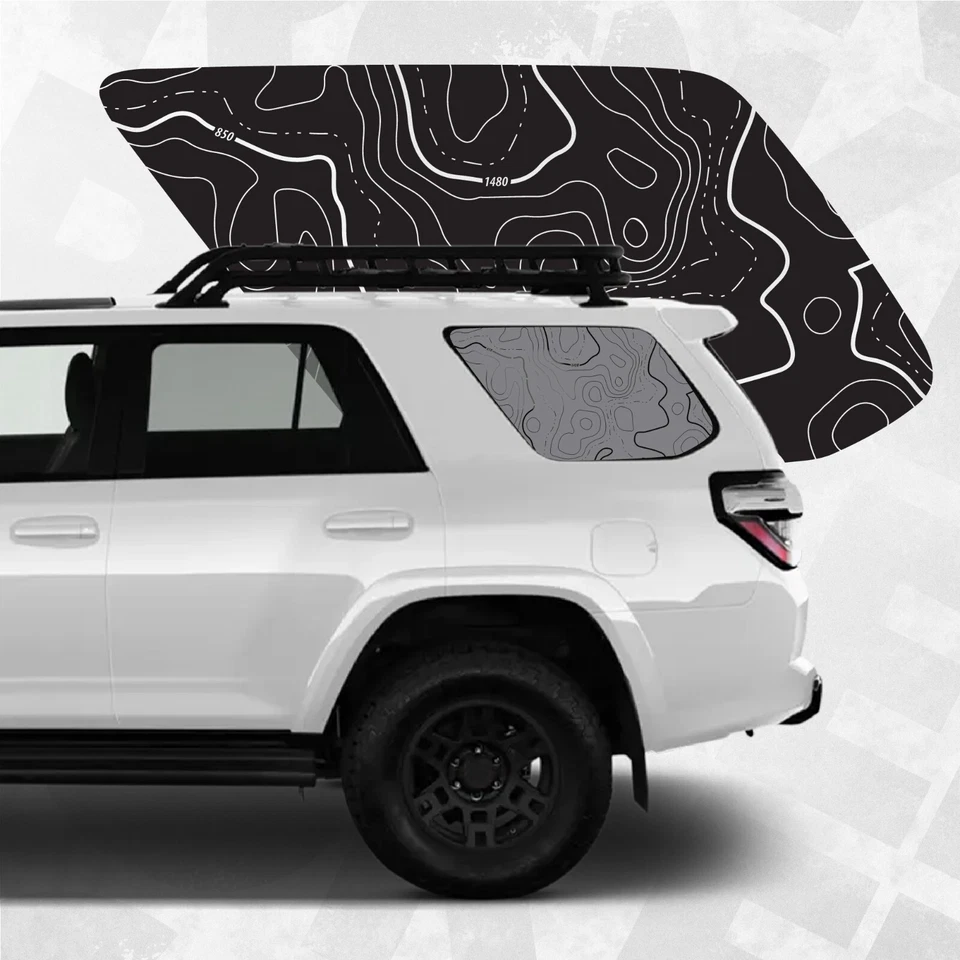 Mapa topográfico calcomanía ventana trasera compatible con Toyota 4Runner - gráficos de coche Foto 3 de 3