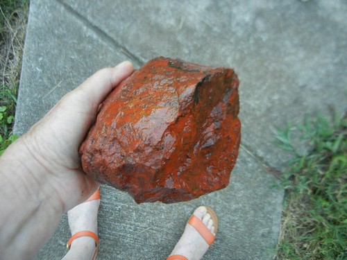 Red Jasper Rough Rock For Cabbing / Display From Chile 6 lbs 7.90 oz - Picture 5 of 6